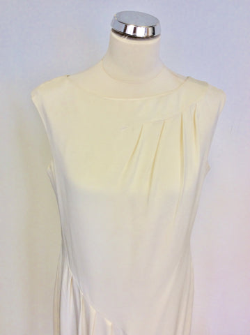 LK BENNETT IVORY SILK SPECIAL OCCASION DRESS SIZE 14