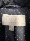 HOBBS BLACK QUILTED COLLARED JACKET SIZE 18