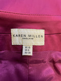 KAREN MILLEN CLARET RED SLEEVELESS OCCASION PENCIL DRESS SIZE 10