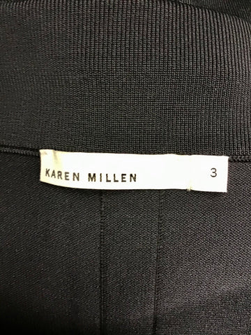 KAREN MILLEN BLACK STRETCH PENCIL SKIRT SIZE 3 UK 12