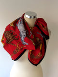 BRAND NEW ITALIAN SILK HORSE PRINT SCARF