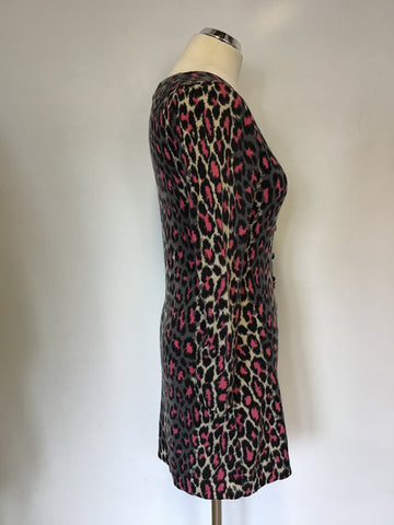 TEMPERLEY ANIMAL PRINT LONG WOOL CARDIGAN SIZE M