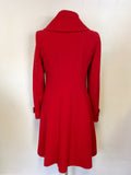 PLANET RED DOUBLE BREASTED WOOL & CASHMERE COAT SIZE 8