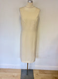 JACQUES VERT CREAM DRESS & MATCHING COAT SIZE 14/16