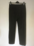 YOMANIS BLACK WOOL BLEND HIGH NECK JACKET & TROUSER SUIT SIZE 10