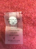 PERUVIAN CONNECTION RED 100% ROYAL ALPACA RED BUTTON NECK LONG SLEEVE JUMPER SIZE L