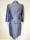 HOBBS INVITATION BLUE LACE TOP PENCIL DRESS & FITTED JACKET SUIT SIZE 10/12