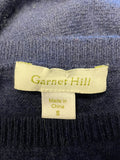 GARNET HILL NAVY BLUE 100% CASHMERE OVERSIZE BATWING SLEEVE JUMPER SIZE S