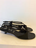 PRADA BLACK HEELED SANDALS SIZE 6/39