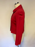 HOBBS RED PURE NEW WOOL JACKET SIZE 10