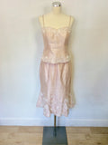 BRAND NEW VENI INFANTINO FOR ROLAND JOYCE PALE PINK BEADED SILK SPECIAL OCCASION/ MOTHER OF THE BRIDE OUTFIT SIZE 10