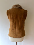 BRAND NEW CELTIC & CO 100% NATURAL HONEY SHEEPSKIN FUR LINED GILET