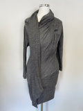 VIVIENNE WESTWOOD ANGLOMANIA GREY WOOL LONG SLEEVE MULTI WAY TIE DRESS SIZE S