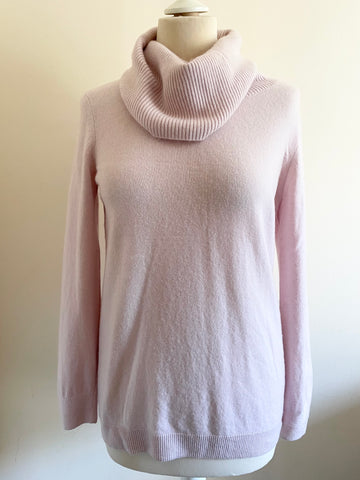 PURE COLLECTION PINK 100% CASHMERE ROLL NECK JUMPER SIZE 12L