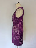 CHRISTIAN AUDIGIER PURPLE PRINT STRETCH DRESS SIZE M