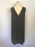 BRAND NEW WHITE COMPANY BLACK BROIDERY ANGLAISE SLEEVELESS SHIFT DRESS SIZE 12