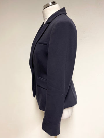 LK BENNETT CLEORA NAVY BLUE JACKET & SKIRT SUIT SIZE 10