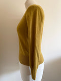 MARKS & SPENCER AUTOGRAPH 100% CASHMERE MUSTARD FLECK JUMPER SIZE 10