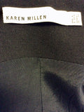 KAREN MILLEN BLACK & GREY PANEL ZIP FRONT DRESS SIZE 10