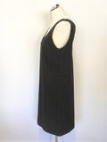 BRAND NEW WHITE COMPANY BLACK BROIDERY ANGLAISE SLEEVELESS SHIFT DRESS SIZE 12