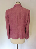 MINUET PINK LINEN JACKET & TROUSER SUIT SIZE 10/12