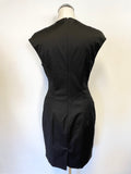 TED BAKER BLACK WOOL BLEND TAILORED JACKET & MATCHING PENCIL DRESS SIZE 2 UK 10