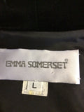 EMMA SOMERSET BLACK VELVET SWING JACKET SIZE L