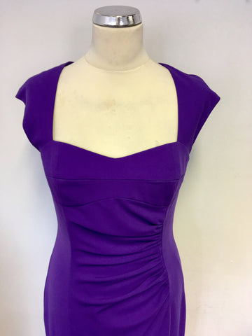 LK BENNETT PURPLE PENCIL DRESS SIZE 10