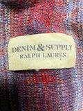 DENIM & SUPPLY RALPH LAUREN MULTI COLOURED KNIT SLEEVELESS CARDIGAN ONE SIZE