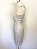 BRAND NEW LK BENNETT STELLA SILVER PENCIL DRESS SIZE 8