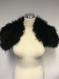 BRAND NEW JASPER CONRAN BLACK NATURAL FEATHER EVENING STOLE