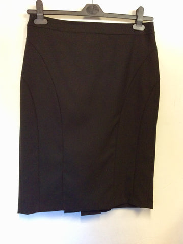 PEPPERBERRY BLACK WOOL BLEND JACKET,SKIRT & DRESS SUIT SIZE 10