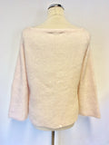 MINT VELVET PALE PINK WIDE BOAT NECKLINE JUMPER SIZE 14