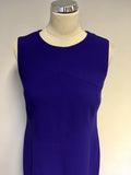 HOBBS PURPLE SLEEVELESS PENCIL DRESS SIZE 12