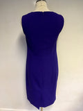 HOBBS PURPLE SLEEVELESS PENCIL DRESS SIZE 12