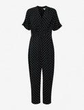 WHISTLES BLACK & WHITE SPOT JUMPSUIT SIZE 8