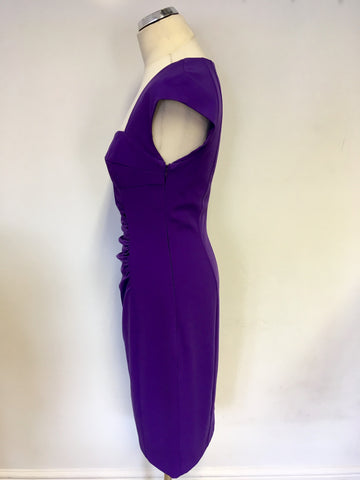 LK BENNETT PURPLE PENCIL DRESS SIZE 10