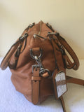 RALPH LAUREN TAN LEATHER SHOULDER BAG WITH CROSS BODY STRAP