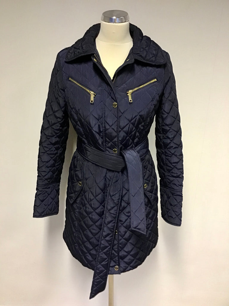 Michael kors navy sale quilted jacket