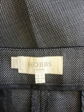 HOBBS DARK BLUE MARL WOOL BLEND ANKLE GRAZER TROUSERS SIZE 12