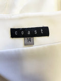 COAST IVORY FULL TRIPLE LAYERED FLOATY SKIRT SIZE 14