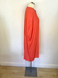 KIN BY JOHN LEWIS  CORAL OVERSIZE SHORT SLEEVE DRESS WITH ADDITIONAL BELT SIZE 14