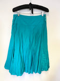 BRAND NEW COAST RHIANNA TEAL COTTON & SILK FULL SKIRT SIZE 12