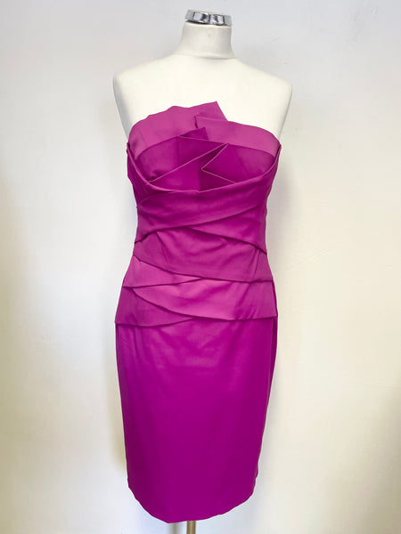 COAST FUSHIA PINK STRAPLESS SPECIAL OCCASION DRESS SIZE 12