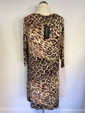 BRAND NEW POMODORO LEOPARD PRINT STRETCH JERSEY FRESS SIZE 20