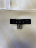 COAST IVORY FULL FLOATY TRIPLE LAYERED SKIRT SIZE 8