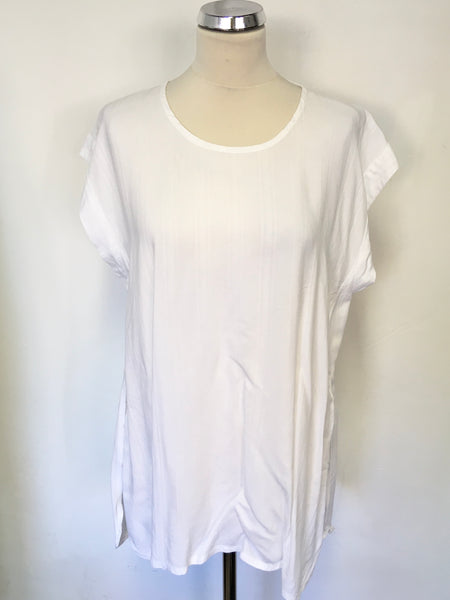 MASAI WHITE SLEEVELESS SELF STRIPED TUNIC TOP SIZE XL