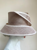 EXCLUSIVELY FOR SACS BEIGE & CREAM TRIM FORMAL HAT ONE SIZE