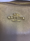 COACH PALE GOLD LEATHER TOTE BAG WITH GOLD CHAIN SHOULDER STRAPS