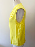 LK BENNETT NEMA LEMON 100% SILK SLEEVELESS TOP SIZE 12